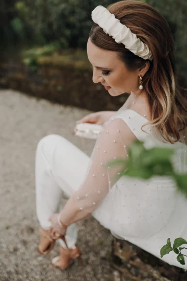 Brautporträt bei einer modernen Hochzeit in Frankfurt